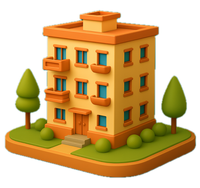 Ilustração representando um imóvel(apartamento)