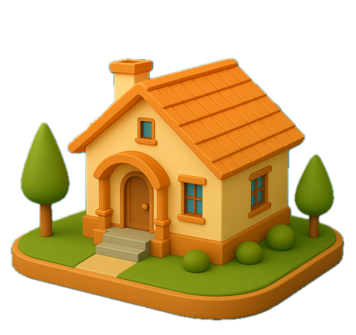 Ilustração representando um imóvel(casa)